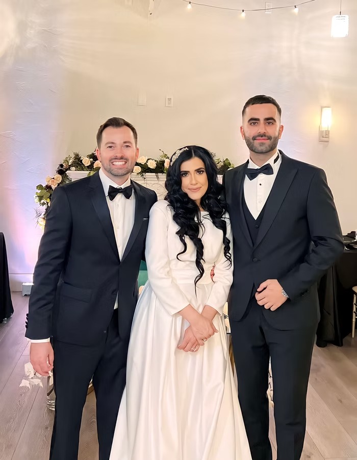 Afghan wedding couple with DJ Pooya